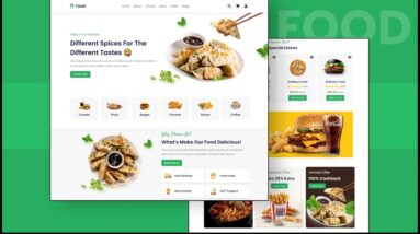 Responsive Food / Restaurant Website Design Using HTML / CSS / SASS / JAVASCRIPT - From Scratch
