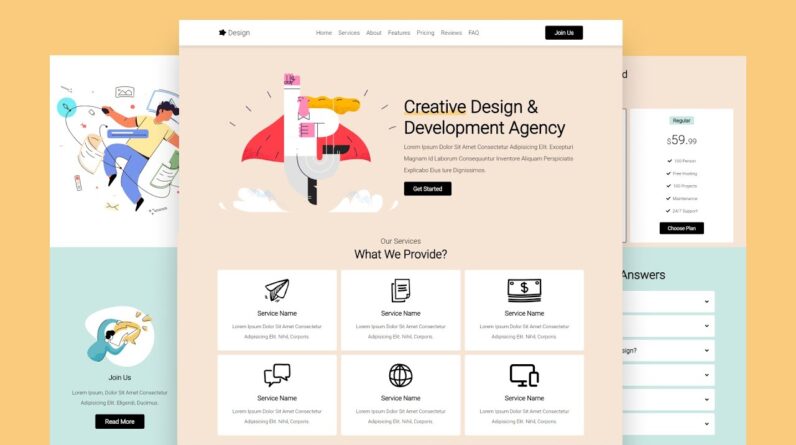 Complete Responsive Website Design Tutorial - HTML / CSS / SASS / Vanilla JavaScript - Step By Step