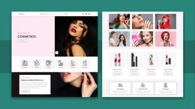 Create A Responsive Cosmetics Website Design Using HTML / CSS / SASS / JavaScript - Step By Step