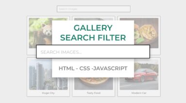 Filterable Image Gallery Using Search Box - HTML - CSS - JavaScript