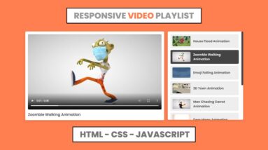 How To Make A Responsive Video Playlist Using HTML CSS & JavaScript