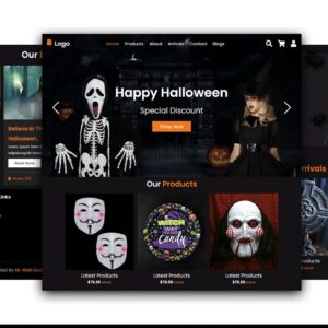 Create A Responsive Halloween E-Commerce Website Design Using HTML - CSS - JavaScript | Step By Step