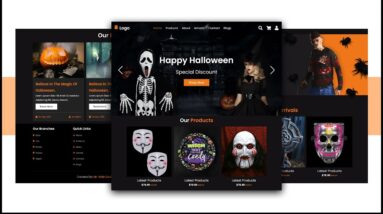 Create A Responsive Halloween E-Commerce Website Design Using HTML - CSS - JavaScript | Step By Step