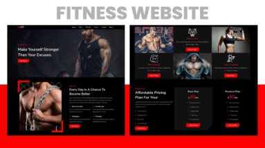 Create A Responsive Fitness Website Using HTML / CSS / SASS / JavaScript - Step By Step