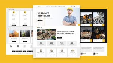 How To Make A Responsive Construction Website Design [ HTML / CSS / SASS / JavaScript ] From Scratch