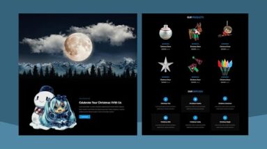Create A Responsive Christmas Website Design - HTML CSS / SASS And Vanilla JavaScript - Step By Step