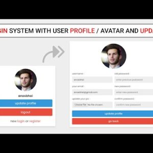 How To Make Login & Register System With User Profile / Avatar Image Using HTML - CSS - PHP - MySQL