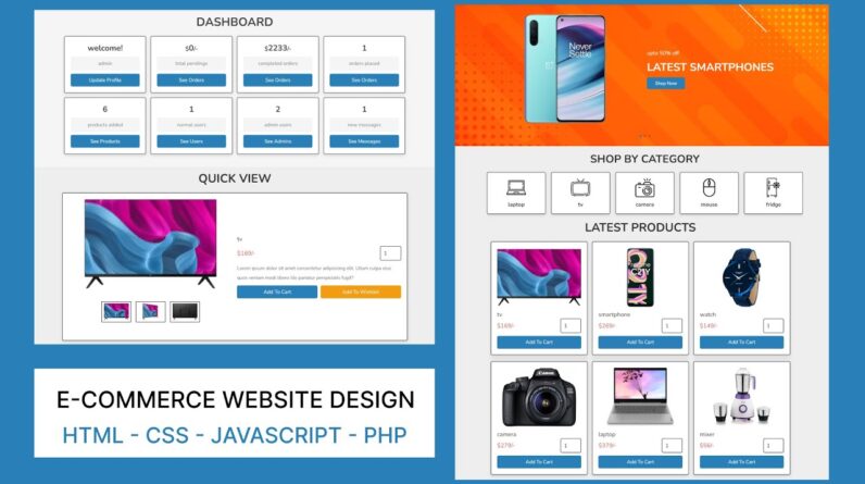 Complete Responsive E-Commerce Website Using HTML - CSS - JavaScript - PHP PDO | Demo