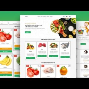 Complete Responsive Grocery Store Website Design - PHP PDO - Dashboard Page