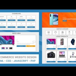 Complete Responsive E-Commerce Website Using HTML - CSS - JavaScript - PHP PDO | Dashboard