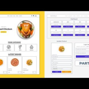 Complete Responsive Food / Restaurant Website Design With Admin Panel - About, Menu, Contact, Search