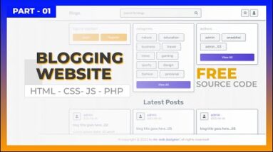 Complete Responsive Bloggin Website Design Using HTML - CSS - JS - PHP PDO [ Dashboard ]