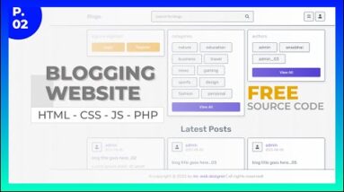 Complete Responsive Bloggin Website Design Using HTML - CSS - JS - PHP PDO - Login, Register, Update