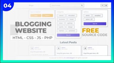Complete Responsive Bloggin Website Design Using HTML - CSS - JS - PHP PDO - Edit And Read Posts