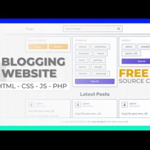 Complete Responsive Bloggin Website Design Using HTML - CSS - JS - PHP PDO - Post Likes And Comments