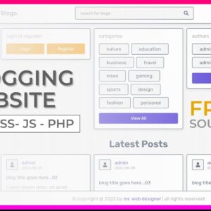 Complete Responsive Bloggin Website Design Using HTML - CSS - JS - PHP PDO [ Demo ]