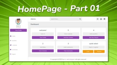 Complete Responsive Online Education Website Using HTML/CSS/JS /PHP -  Header, Home, About Page