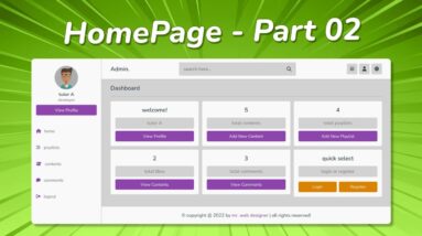 Complete Responsive Online Education Website Using HTML/CSS/JS /PHP -  Course, Playlist, Watch Video