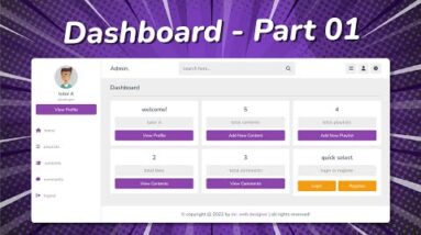 Complete Responsive Online Education Website Design Using HTML/CSS/JS /PHP - Header & Footer