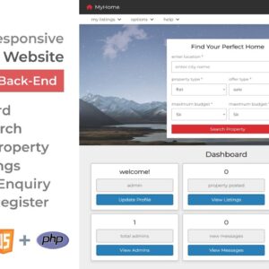 Complete Responsive Real-Estate Website Design Using HTML/CSS/JS/PHP PDO - Property CRUD