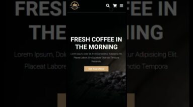 Responsive Coffee Shop Website | #shorts