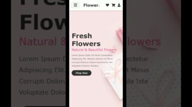 Responsive Flower Website | #shorts