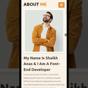 Responsive Personal Portfolio Website | #shorts