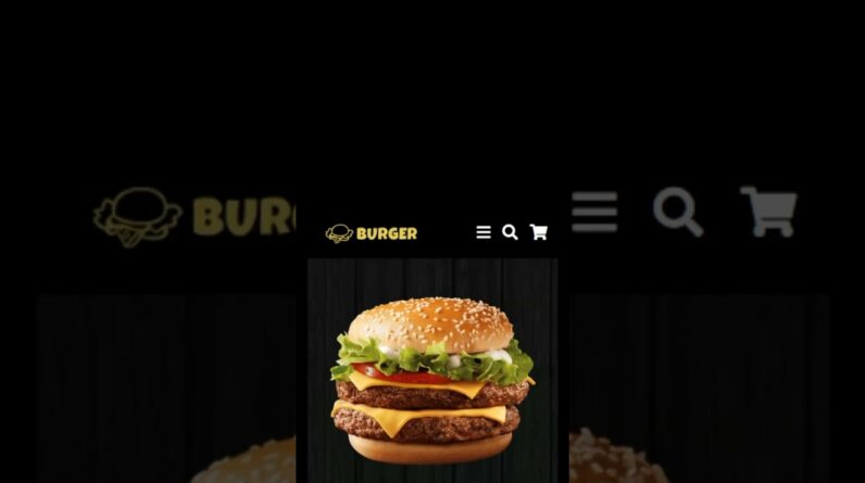 Responsive Burger Website | #shorts