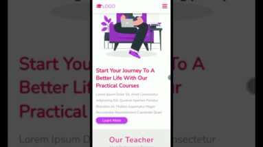 Responsive Education Website | #shorts