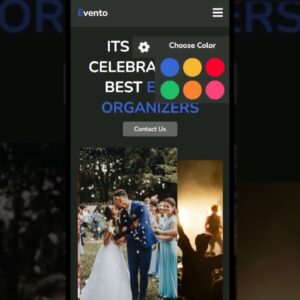 Responsive Event Organizer Website | #shorts