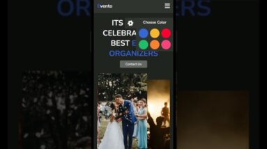 Responsive Event Organizer Website | #shorts