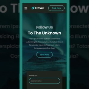 Responsive Travel Website | #shorts