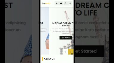 Responsive Construction Website | #shorts