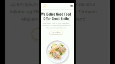 Responsive Food / Restaurant Website | #shorts