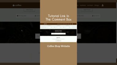 Responsive Coffee Shop Website | #shorts