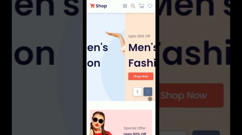 Responsive Fashion Website | #shorts