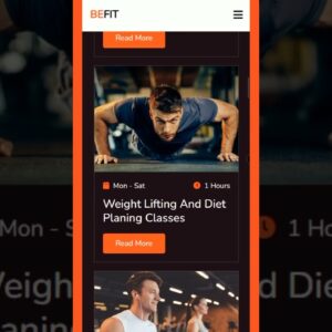 Responsive Fitness Website | #shorts
