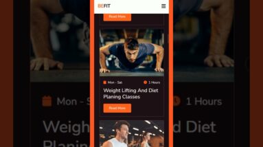 Responsive Fitness Website | #shorts