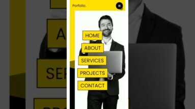 Responsive Personal Portfolio Website | #shorts