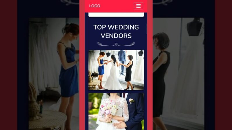Responsive Wedding Planner Website | #shorts