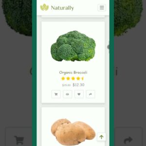Responsive Food / Grocery Website | #shorts