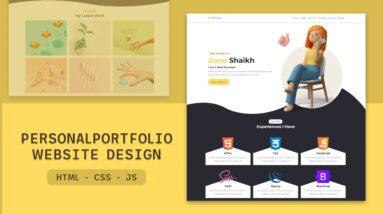 Create A Responsive Personal PORTFOLIO Website Design Using [ HTML CSS JS ] - Step By Step