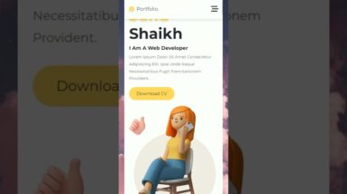 Responsive Personal Portfolio Website | #shorts