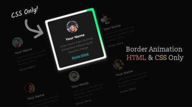 Animated Border Hover Effect Using Only HTML & CSS 2 Animated Border Hover Effect Using Only HTML & CSS