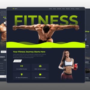 Responsive Modern Gym Website Design – HTML, CSS & JS  - Fitness Website Template