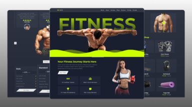 Responsive Modern Gym Website Design – HTML, CSS & JS  - Fitness Website Template