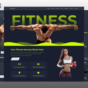 Responsive Modern Gym Website Design – HTML, CSS & JS – Table,  BMI, Reviews - Part 3