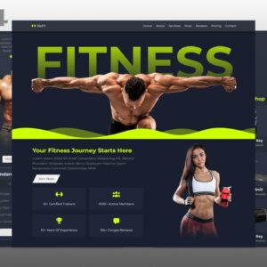 Responsive Modern Gym Website Design – HTML, CSS & JS – Pricing,  Contact, Footer - Part 4
