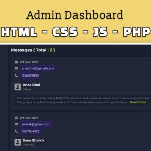 Gym Website with Admin Dashboard in PHP & MySQL | Part 4 | Send, View And Delete Message